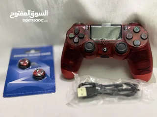  3 ايادي بلايستيشن 4 كوبي نخب اول مع شاحن و جوي ستيك  يوجد لونين ازق وأحمر