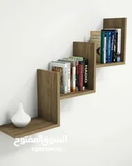  4 رفوف خشب شاشه ومطبخ وحمام وديكور حائط وستاند مكياج وجلاتين وغيره