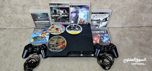  16 PS3 WITH  CONTROLLER AND 17 GAMES