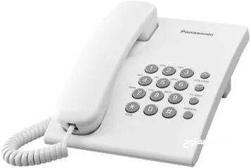  1 تلفون ارضي جهاز هاتف KX-TS500 Panasonic