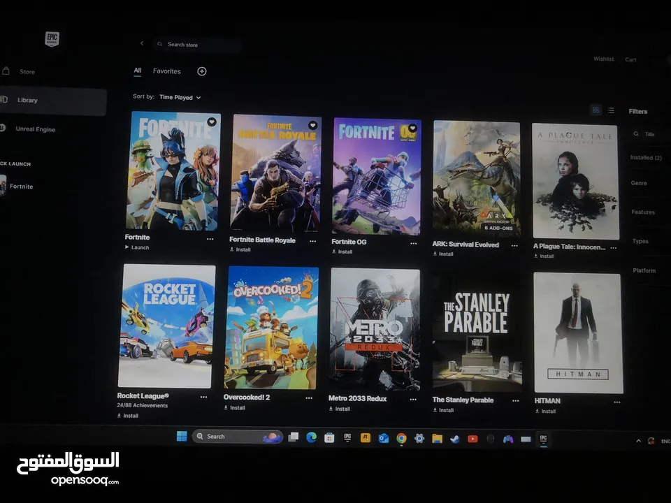 حساب ايبك قيمز وحساب فورت نايت سيزون ثالث وطور الزومبي  للبيع بسعر مرتب