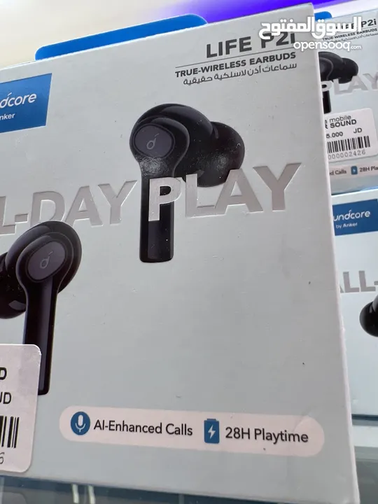 Anker Life P2i سماعات انكر باوتوث الجديدة كليا  مايكين على كل سماعة لوضوح فائق في المكالمات