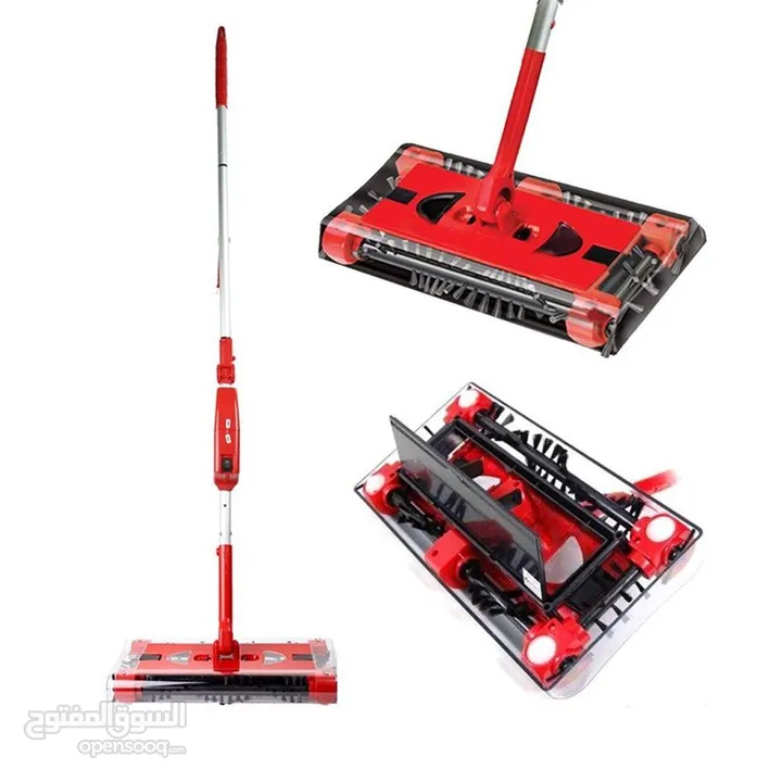 لمامه و مكنسه شحن جي 6  الحمراء لمامة شحن الدواره SWIVEL SWEEPER مكنسة اللمامه العجيبه