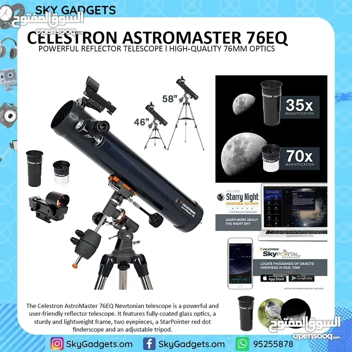 Celestron Astromaster 76EQ ll Brand-New ll
