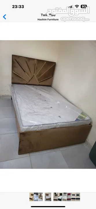 Double Bed with Mattress Brand New  سرير واحد و نص مع فرشه