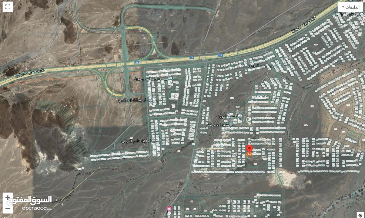 ارض سكنية للبيع ولاية نخل - مرتفعات نخل بالقرب من مسجر التوبة مساحة الارض: 647 متر سعر الارض: 7200