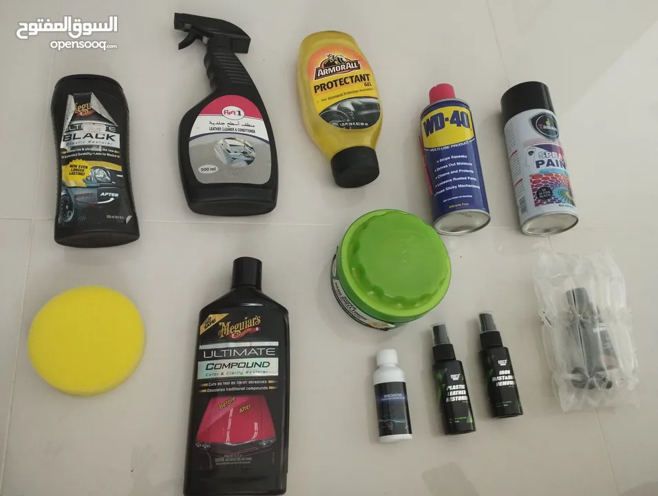 Car accessories: cleaning and maintenance good quality , some are full, rest almost full.