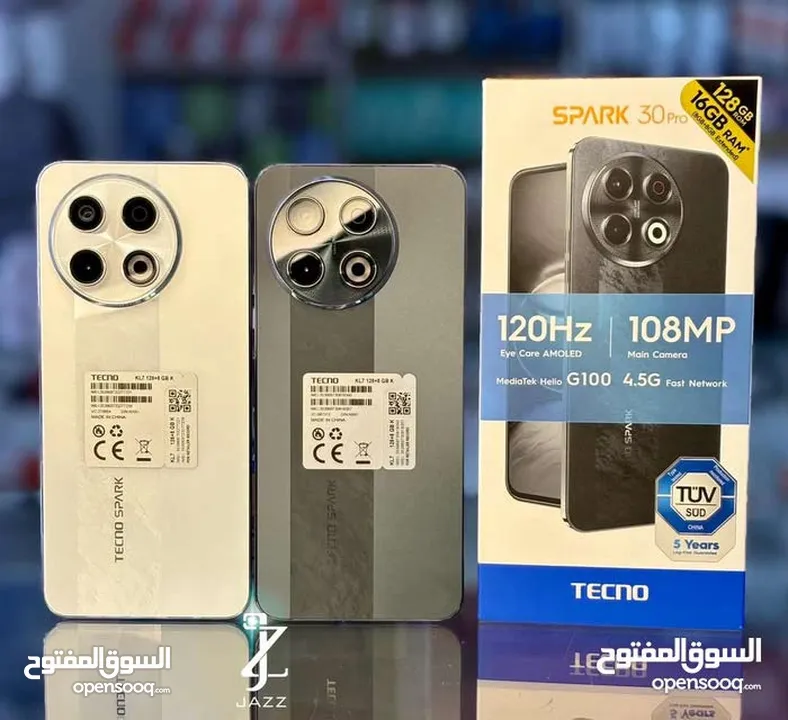 تكنو سبارك 30 برو للبدل فقط استعمال 25يوم وكاله مع كل اغراضه