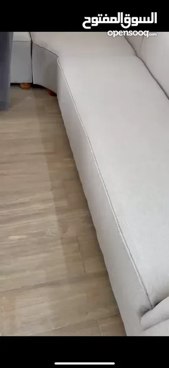 كورنر بيج جديد مع كوشنز/ قابل للمعاينة ، تفصيل جديد/ خشب ثقيل/ قماش كواليتي عاليه/سعر قابل للمفاوضه