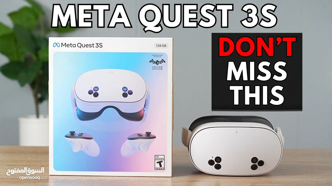 "استكشف عوالم جديدة مع META QUEST 3S 128GB - غامر في الواقع الافتراضي بجودة ودقة خيالية!