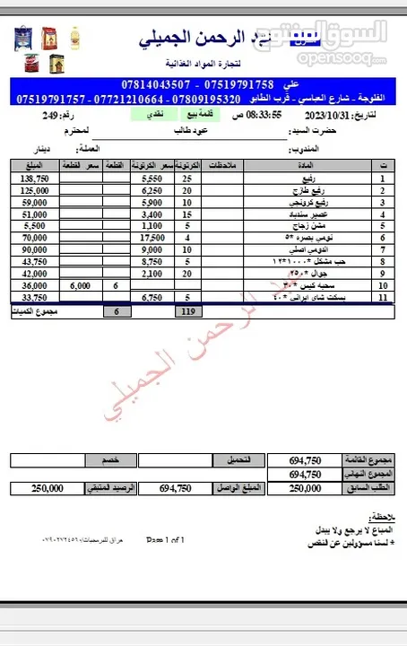 برنامج تجارة المواد الغذائية