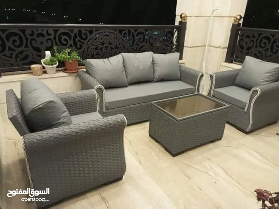 اجمل واروع اثاث منزلي من رتان والخبزران وأثاث معدنية ومرجيح وبنك بانك