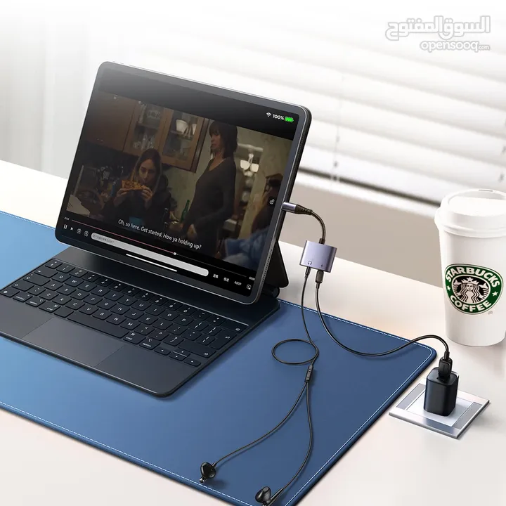 Joyroom SY-L01 محول DAC من Lightning إلى Lightning / 3.5 مم mini jack 2 في 1 - أسود