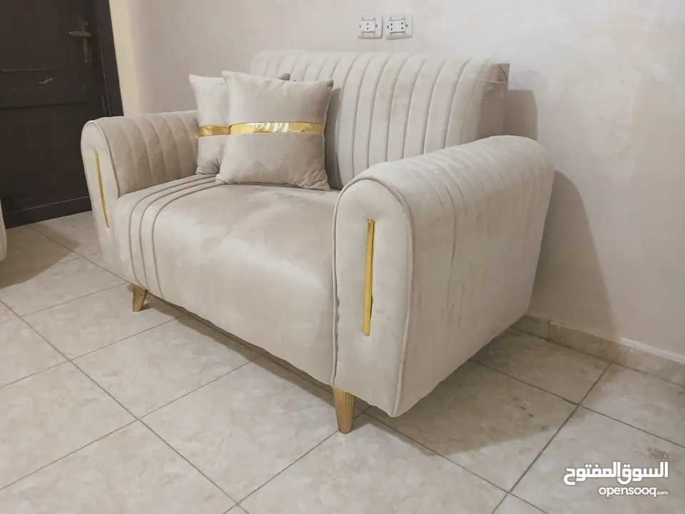 كورنر مودرن خشب لاتيه وسويد