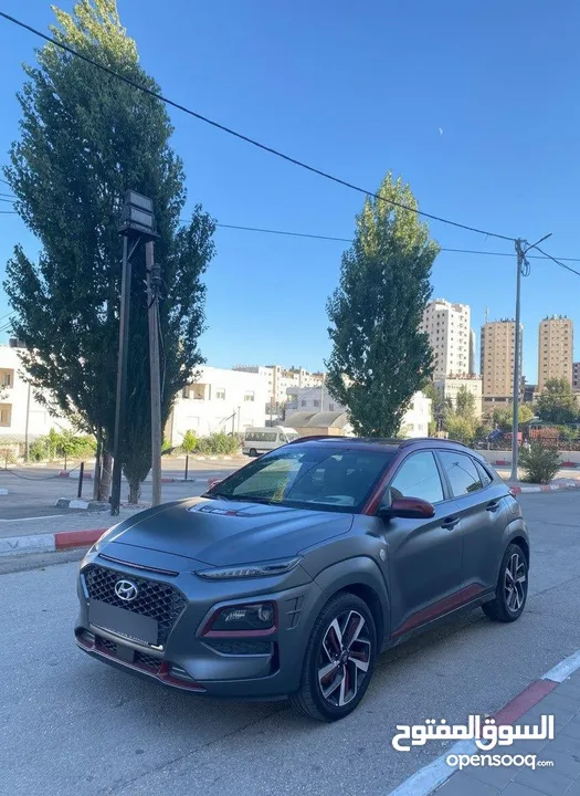 هيونداي كونا ايرون مان 2019 فل الفل  رمادي مطفي  20 ألف كم  - فحص ممتاز