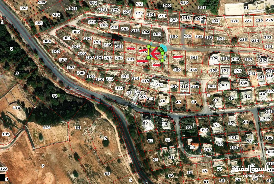 ارض للبيع من اراضي غرب عمان بلال على شارعين ممنطقة بانوراما