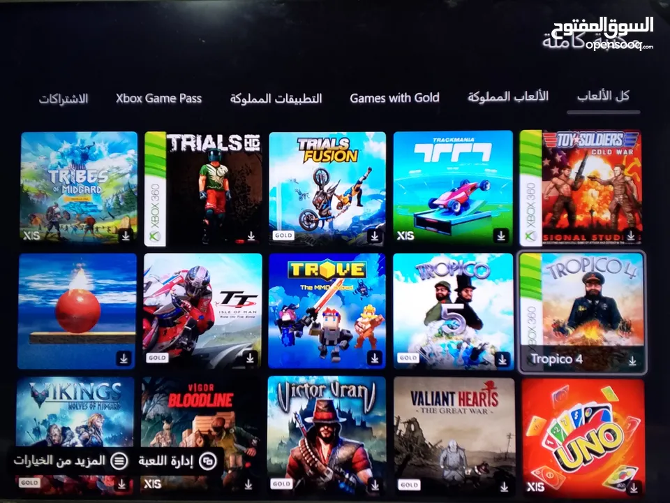 جهاز xbox series s مع اكثر من 200 لعبة مملوكة