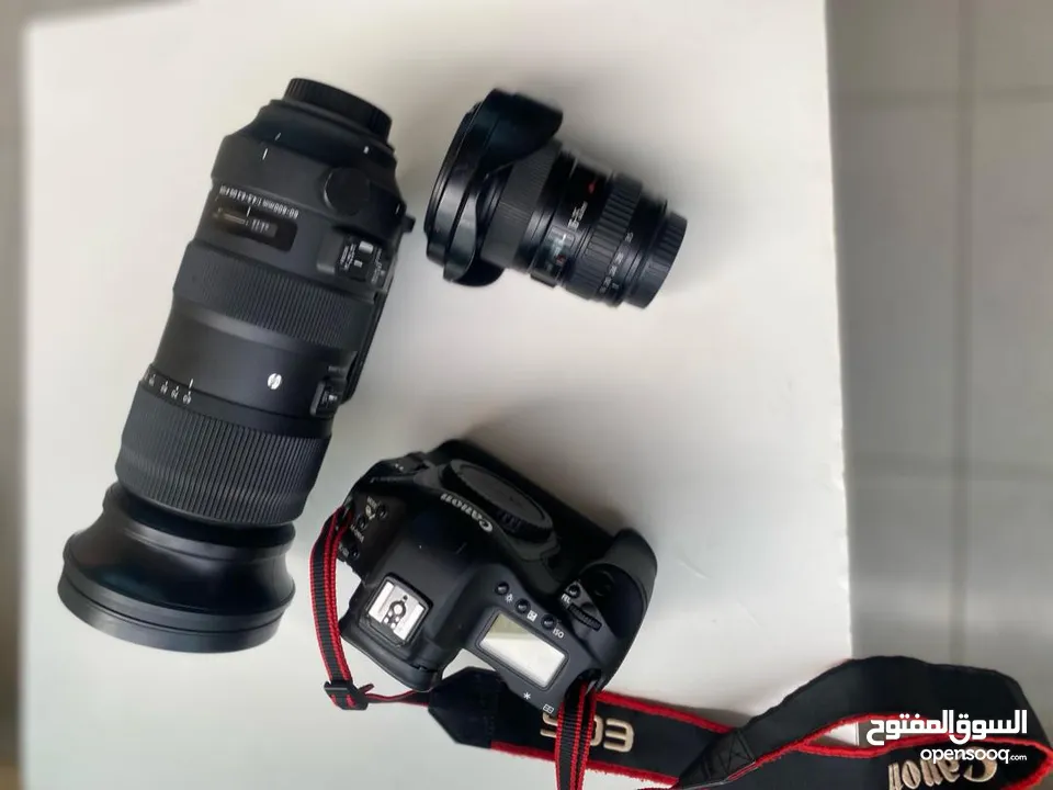 كانون كاميرا D1 mark iv كاملة الملحقات و عدستين   Sigma 60-600mm sport & EF 16-35mm IS II