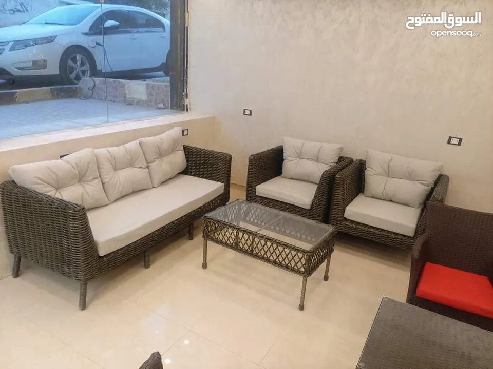 أحدث وأجمل اطقم رتان وخيزران واثاث المعدنيه والمرجيح ودكورات