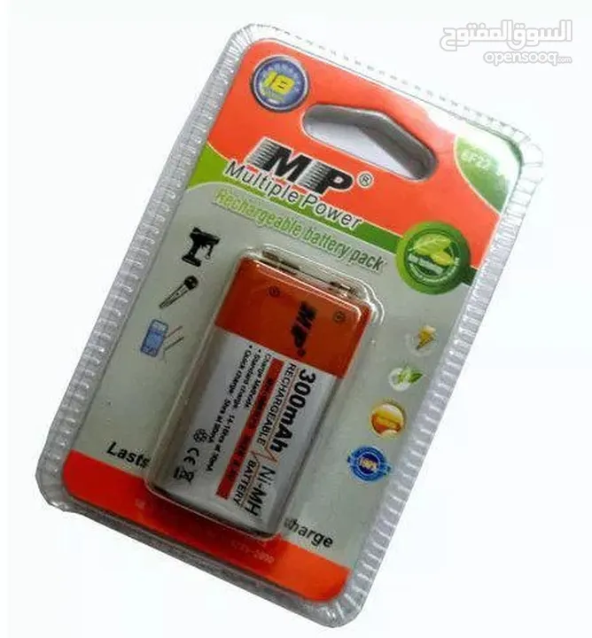 بطاريات شحن 9V Rechargeable batteries