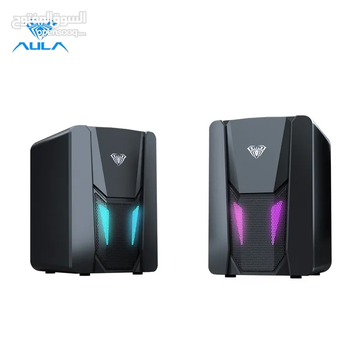 سماعات كمبيوتر جيمنغ  مضيئة مميزة  Aula Speaker N-108 Gaming RGB Lights OG