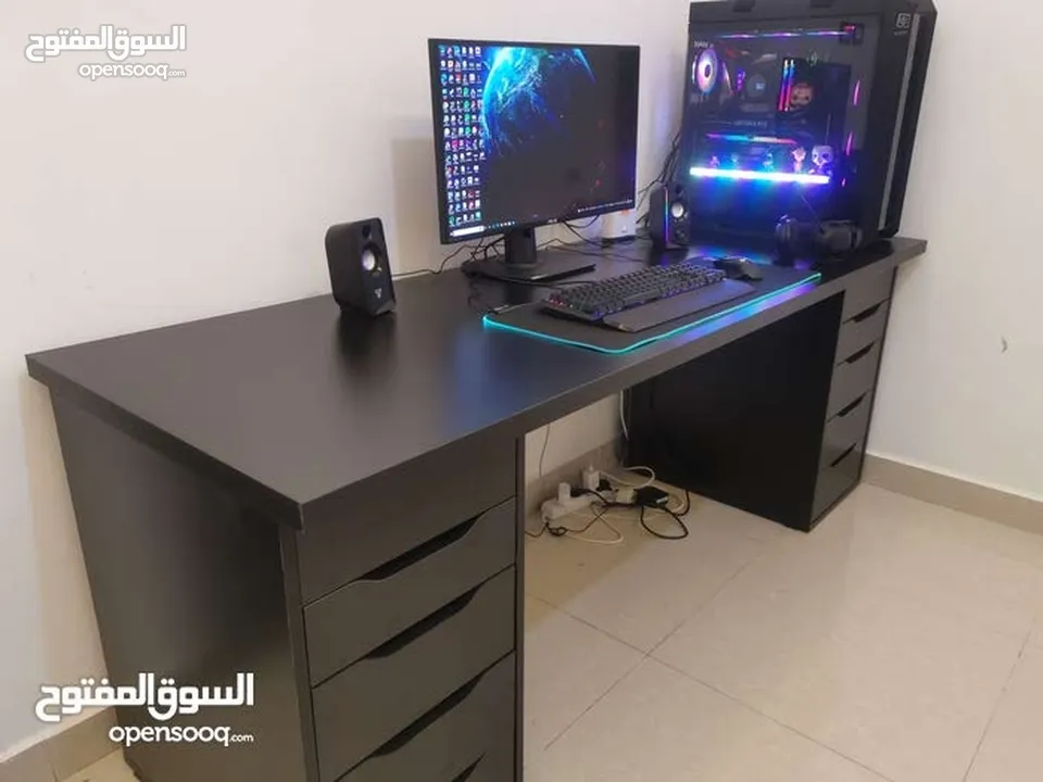 طاولة مكتب مميزة للألعاب والكمبيوتر تتوفر بعدة الوان وقياسات حسب الطلب اطلبها الأن بسعر مميز