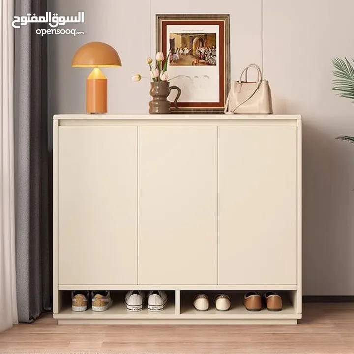 خزانة أحذية خشبية إيطالية رفوف  خفيفة الوزن  حافظ على أحذيتك واكسسواراتك مرتبة  تصميم ذكي مع اجنحة