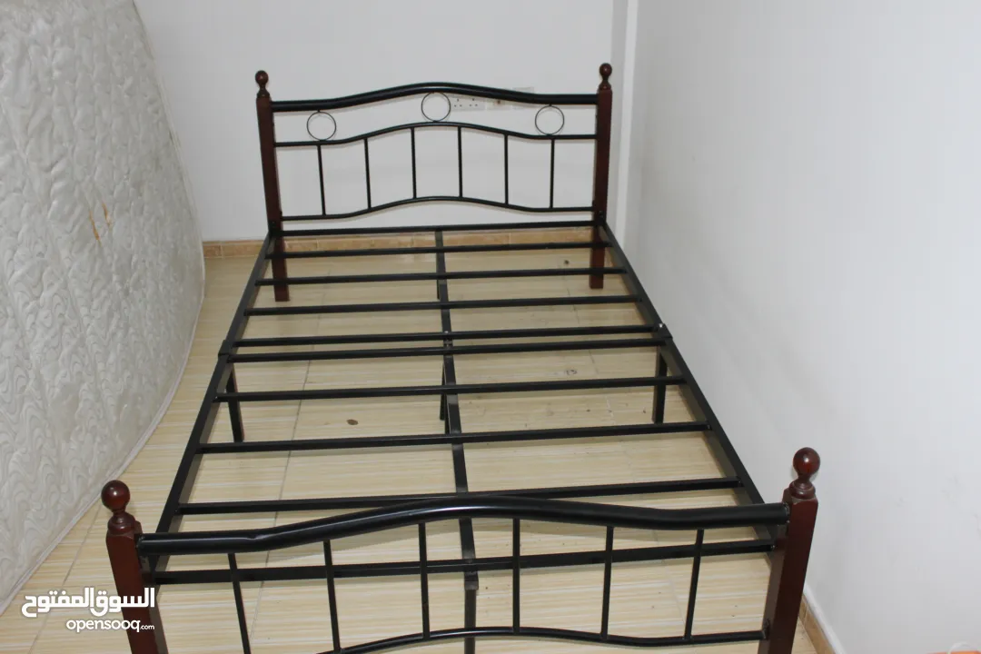 DOUBLE BED STEEL COT WITH MEDICAL MATTRESS FOR SALE. LOCATION SOHAR