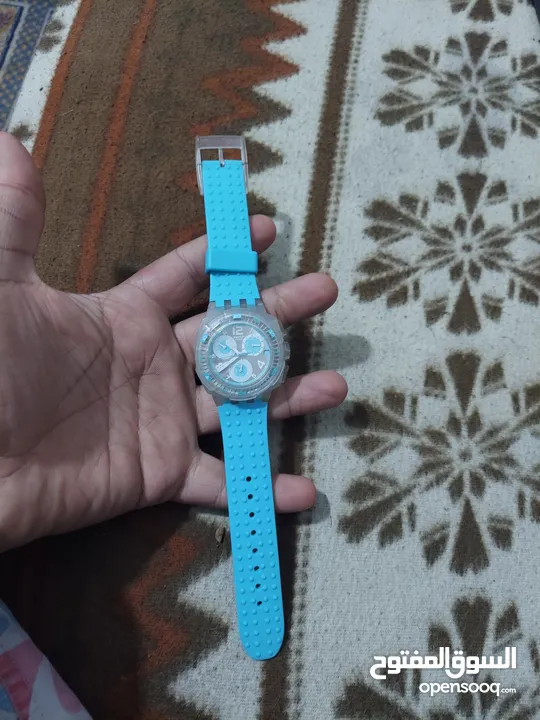 ساعة سواتش اروني سويسري اصلي 100بالمية شغالة 100بالمية اصدار سبور