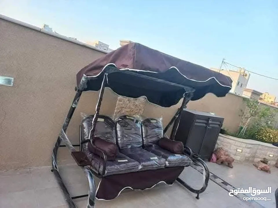 افضل انواع المراجيح الثلاثية ومراجيح عش البلبل الحجم الجامبو واطقم الراتان  نخب اول ومكفوووووووول
