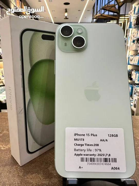 Iphone 15 plus 128GB مستعمل مكفول