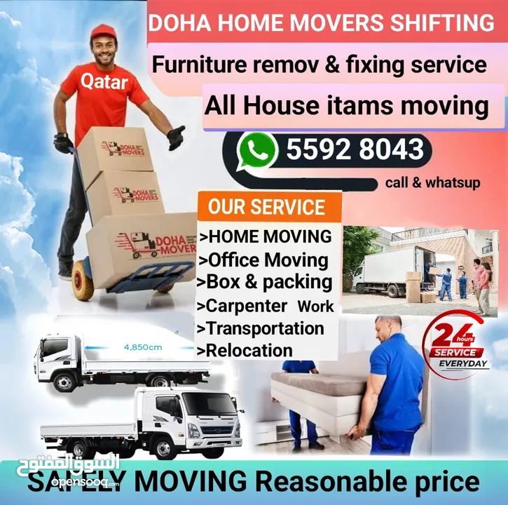 Doha movers shifting service call