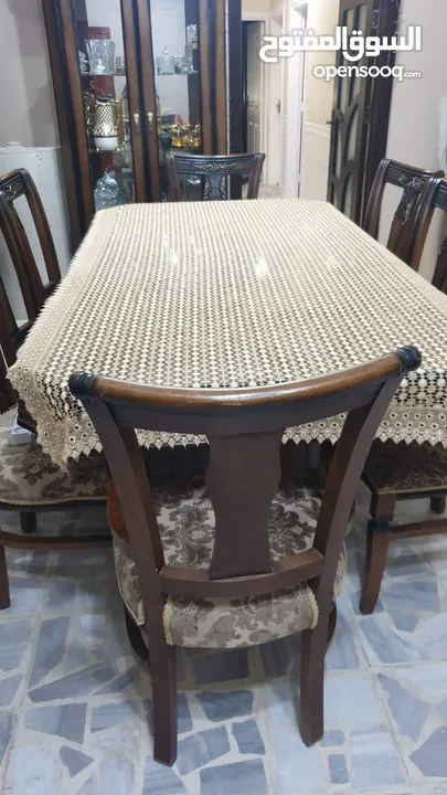 غرفة سفرة خشب مستعملة