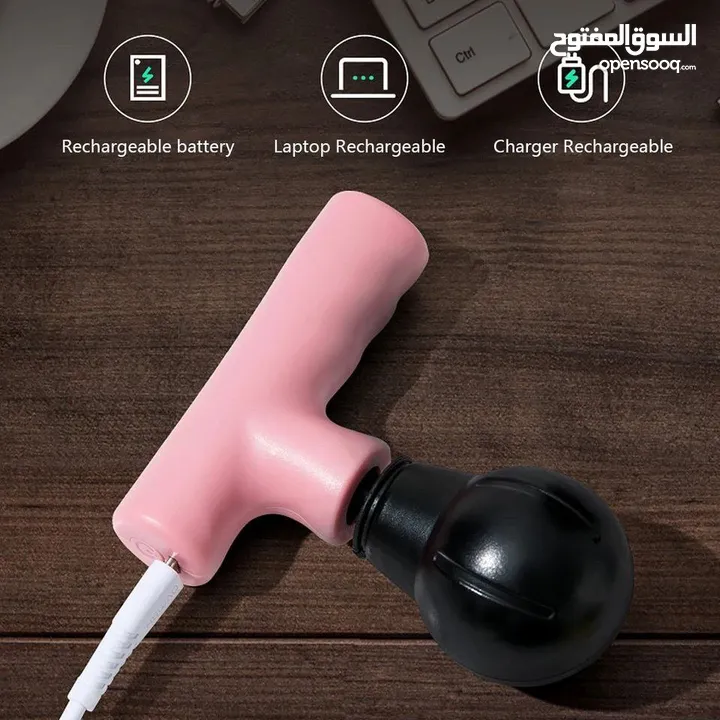 جهاز مساج رجاج شحن هزاز المساج الصغير متعدد الاستخدام تدليك صوت هادئ رجاج تدليك
