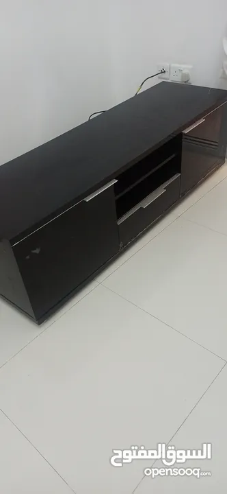 black color tv table