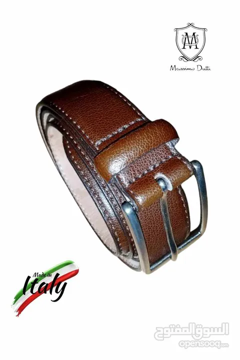 حزام رجالي Massimo Dutti ماسيمو دوتي جلد اصلي طبيعي 100 ٪ صناعة إيطالية  مستعمل بحالة ممتازة.