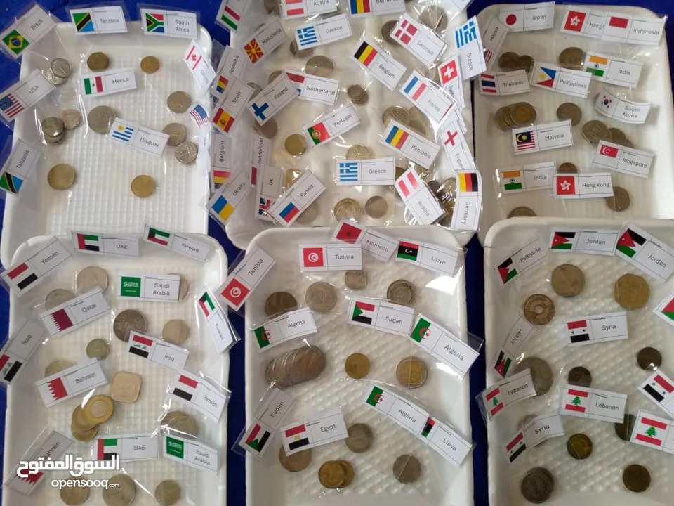 لهواة جمع العملات - عروض على مجموعة من العملات العربية و الأجنبية - أحجام و تواريخ منوعة
