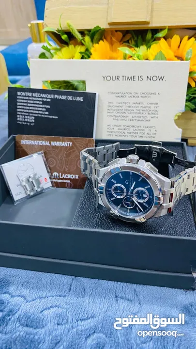 #Maurice_Lacroix SWISS MADE   موريس لاكروا.. البراند السويسري الفاخر حجم 44 كرونو قراف