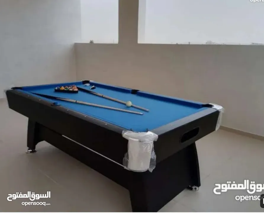 بلياردو خشب مقاس 8 اقدام جديد بالكرتونه اصلي سعر معقول حرق