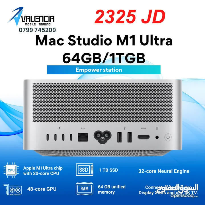 Mac Studio M1 Ultra Chip 64GB/1TGB