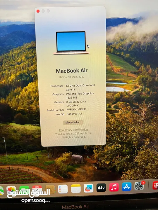 macbook air 13 inch 2020 8gb ram  256 ssd