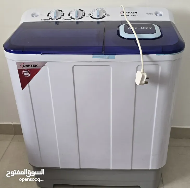 غسالة دايتك نصف اوتوماتيك 7 كيلو شبه جديدة استعمال نضيف  Daytek washing machine semi automatic