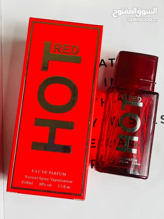 عطر هوت بلاك الاحمر    الاصلي  HOT RED  المنشأ اسبانيا