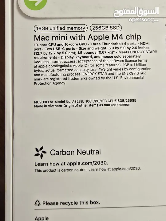 Mac mini M4 chip 16GB 256GB
