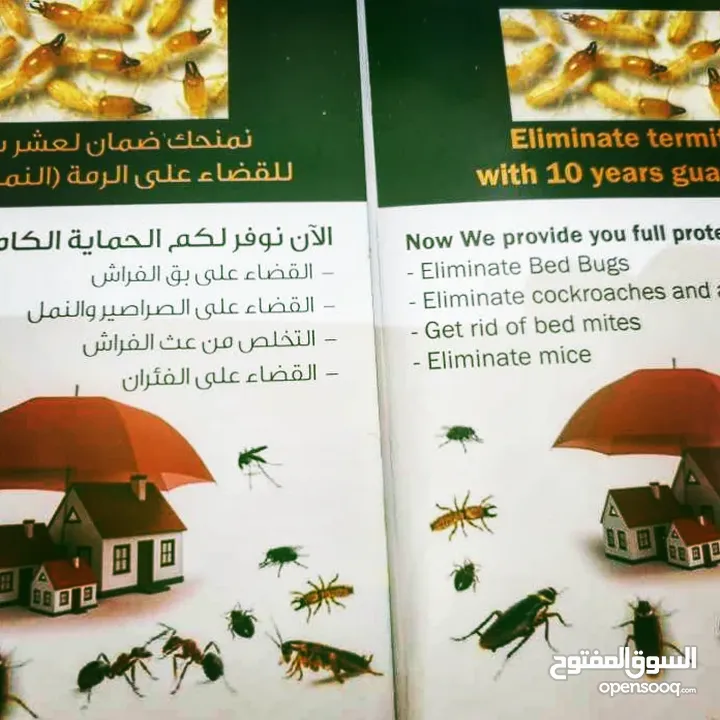 بدون روائح معالجة الحشرات مع ضمان يصل  10 سنوات (مساجد مجانا)