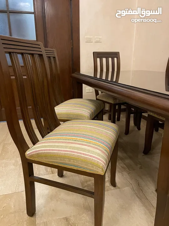 طاوله سفره خشب زان مع لاتيه