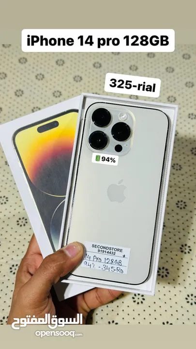 iPhone 14 Pro 128 GB - with box ___256 GB - With box, Warranty available