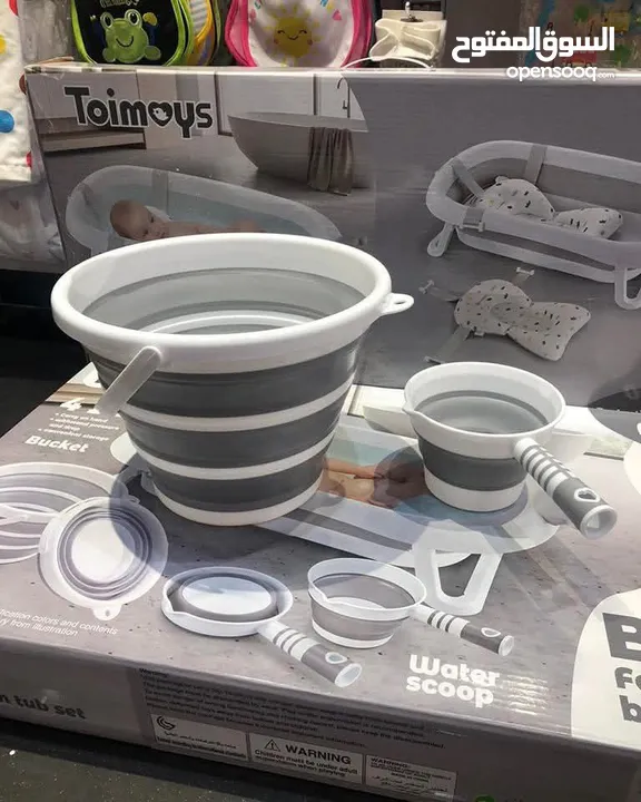 ‎مجموعة بانيو استحمام للأطفال 3 في 1 من Toimoys