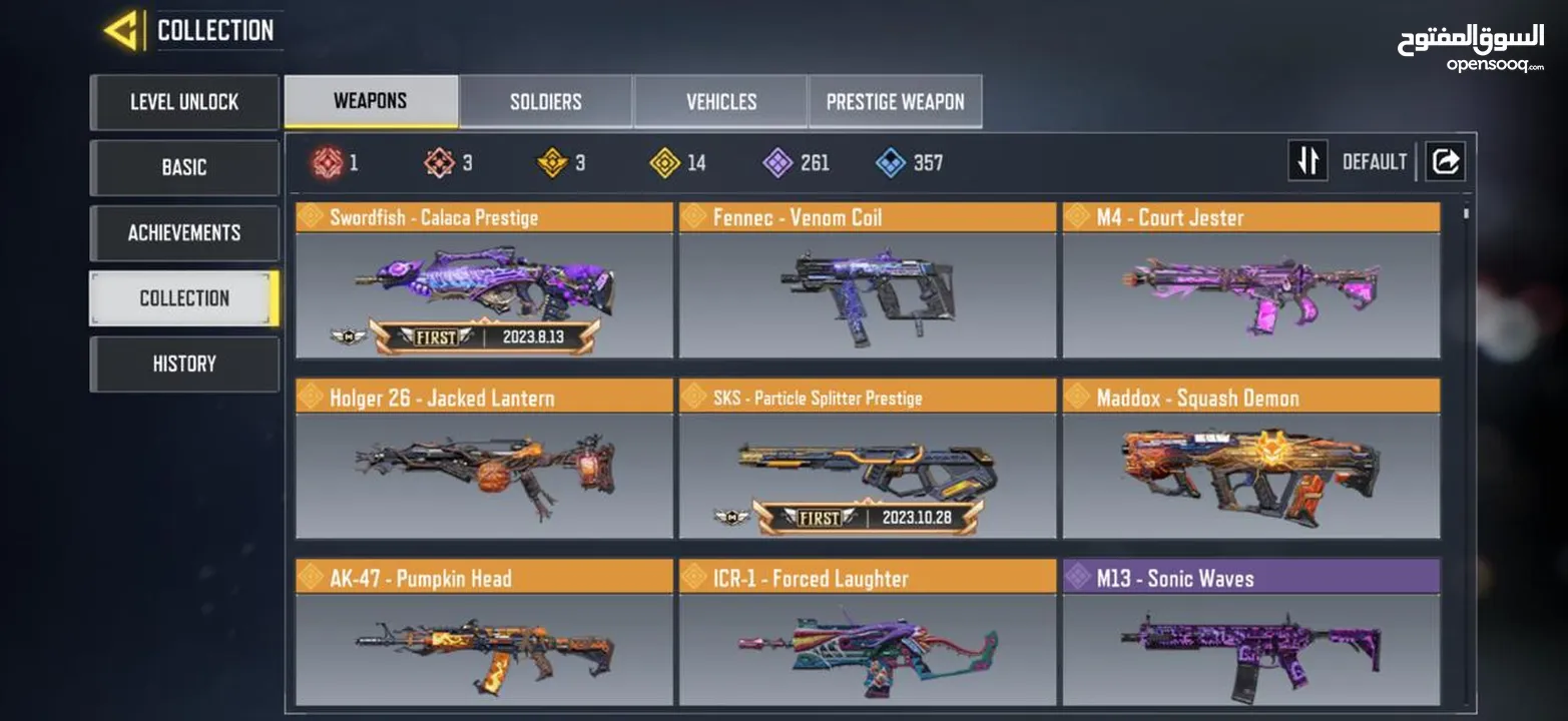 3 Mythics  14 Legendaries  5K AED Invested  Legendary Rank Achieved (Negotiable).