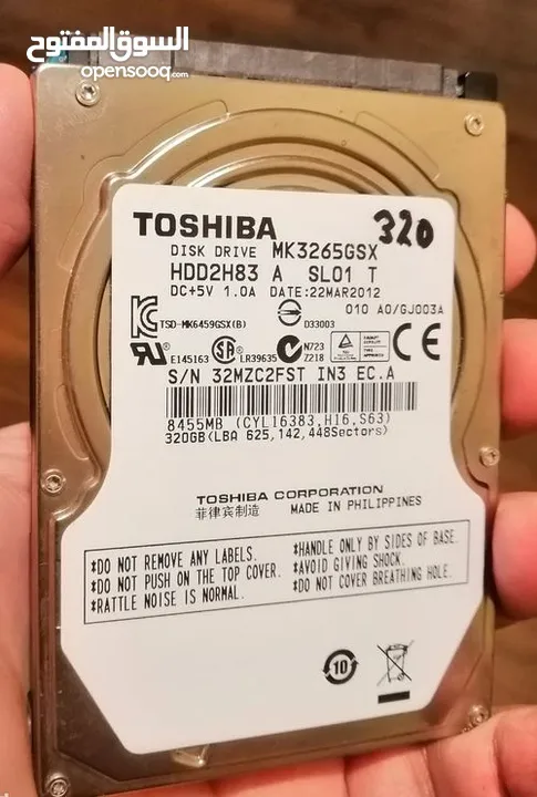 320 GB هارد دسكHDD لابتوب او دسكتوب مع سلك ساتا جديد